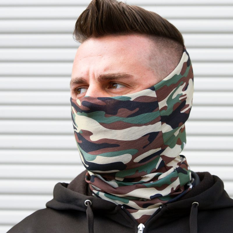 Classic Military Camo (Grey/Green/Orange/Crimson) - Crazy Mask