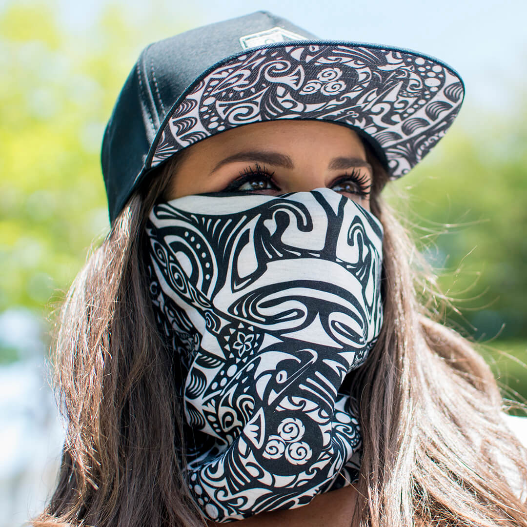 Polynesian Tribal | Black & White - Crazy Mask