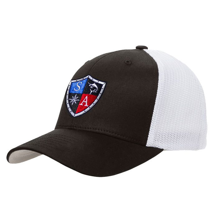 Snap Back Hat | Red & Blue & Black - Crazy Mask