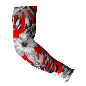 Red Hawaiian Floral - Crazy Mask